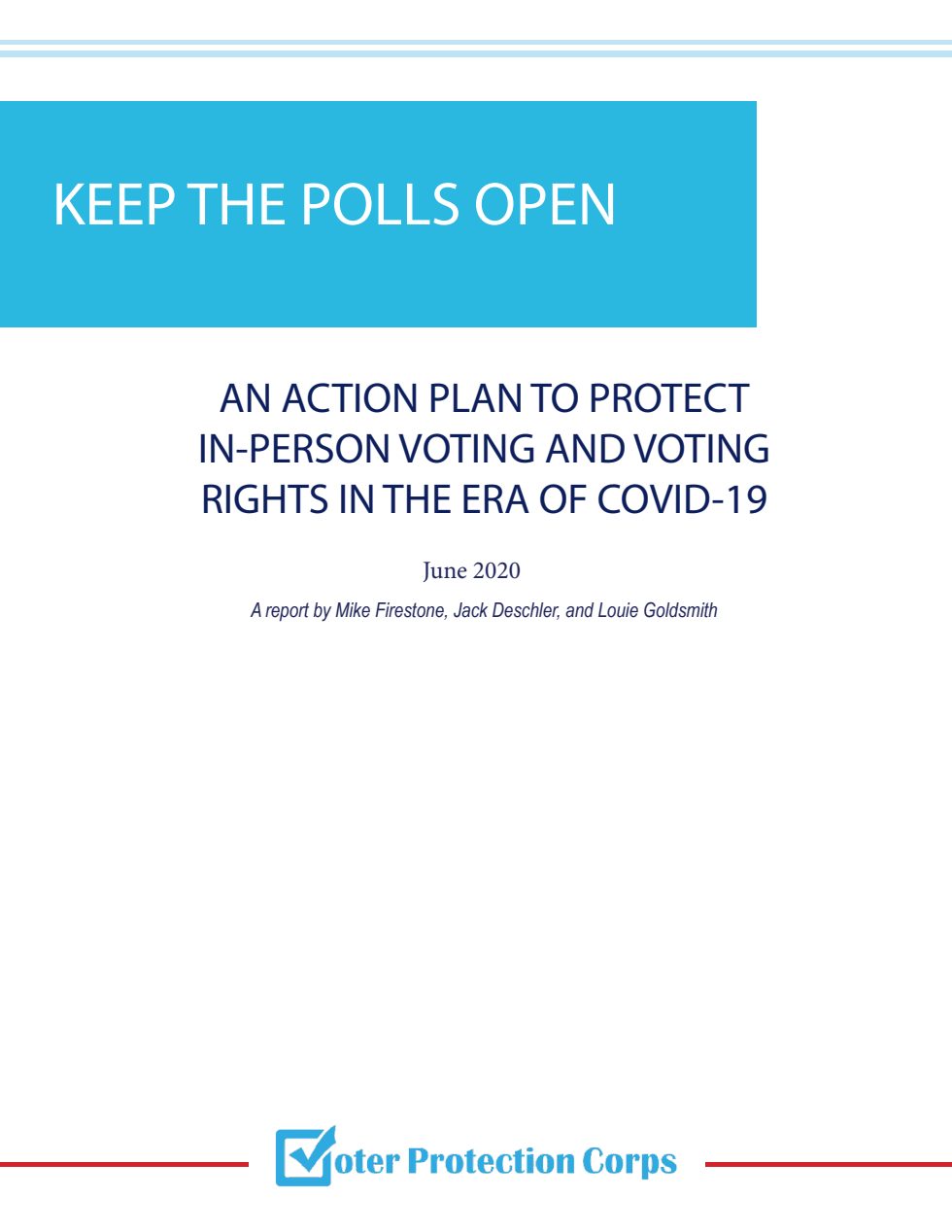 Cover of Keep the Polls Open, June 2020